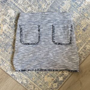 Chic Tweed like Skirt - Black and White